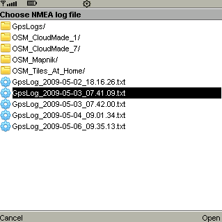 Open GPS log